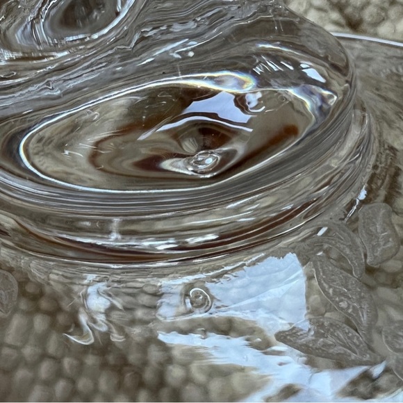 Vintage Glass New Martinsville Floral Etched Blown Glass Candlestick Holder - Picture 10 of 12